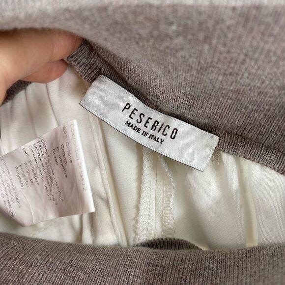 Peserico Women’s Pull On White Pants size 48 - Picture 3 of 6